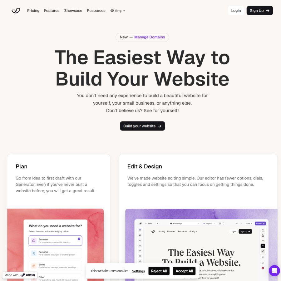 umso.com homepage screenshot