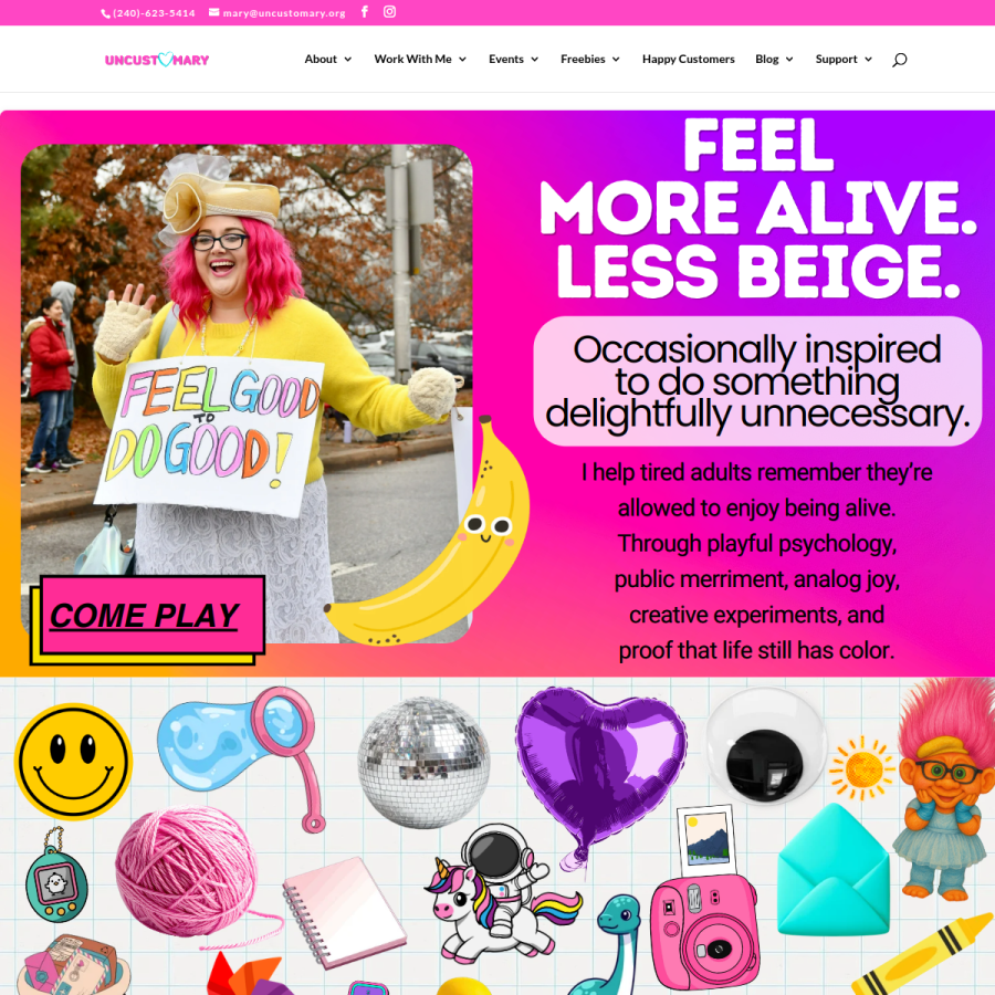 uncustomary.org homepage screenshot