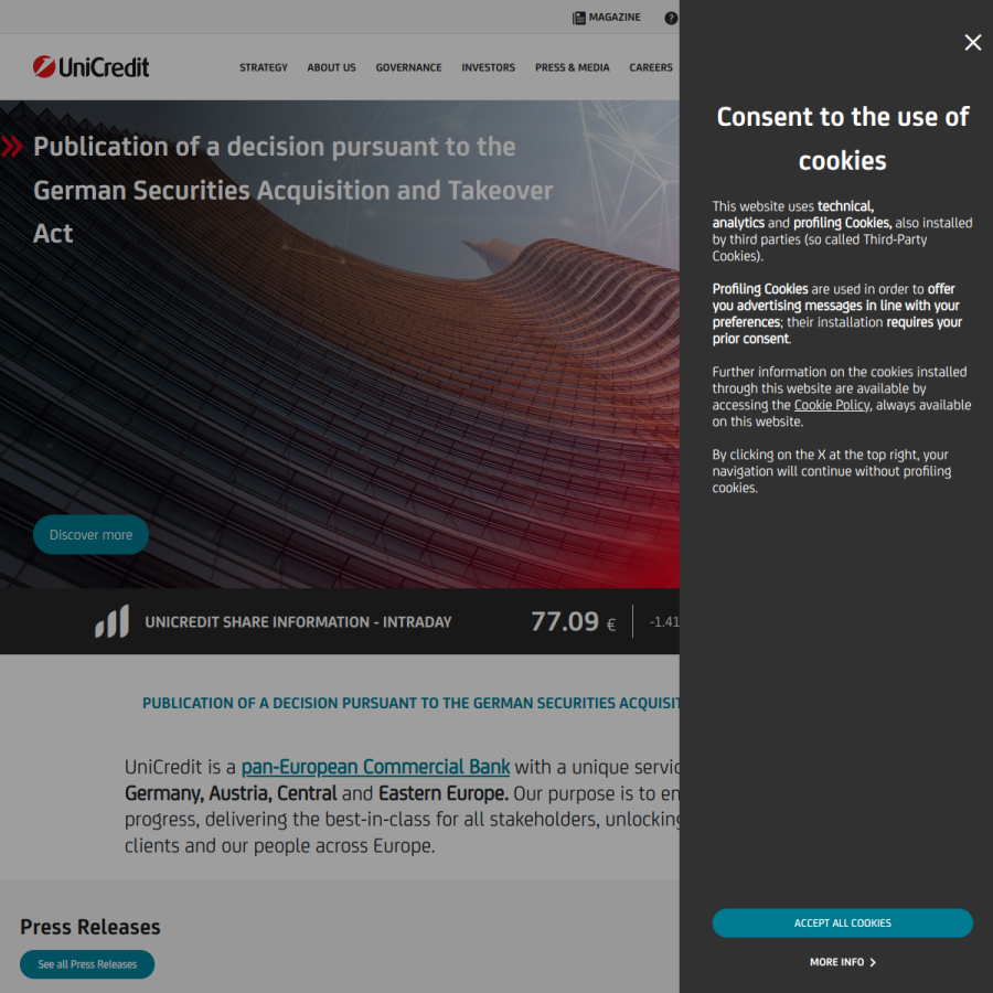 unicreditgroup.eu homepage screenshot