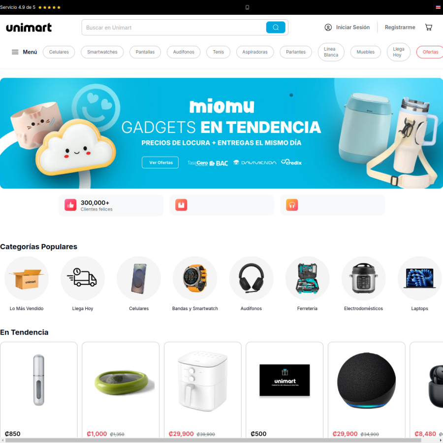 unimart.com homepage screenshot
