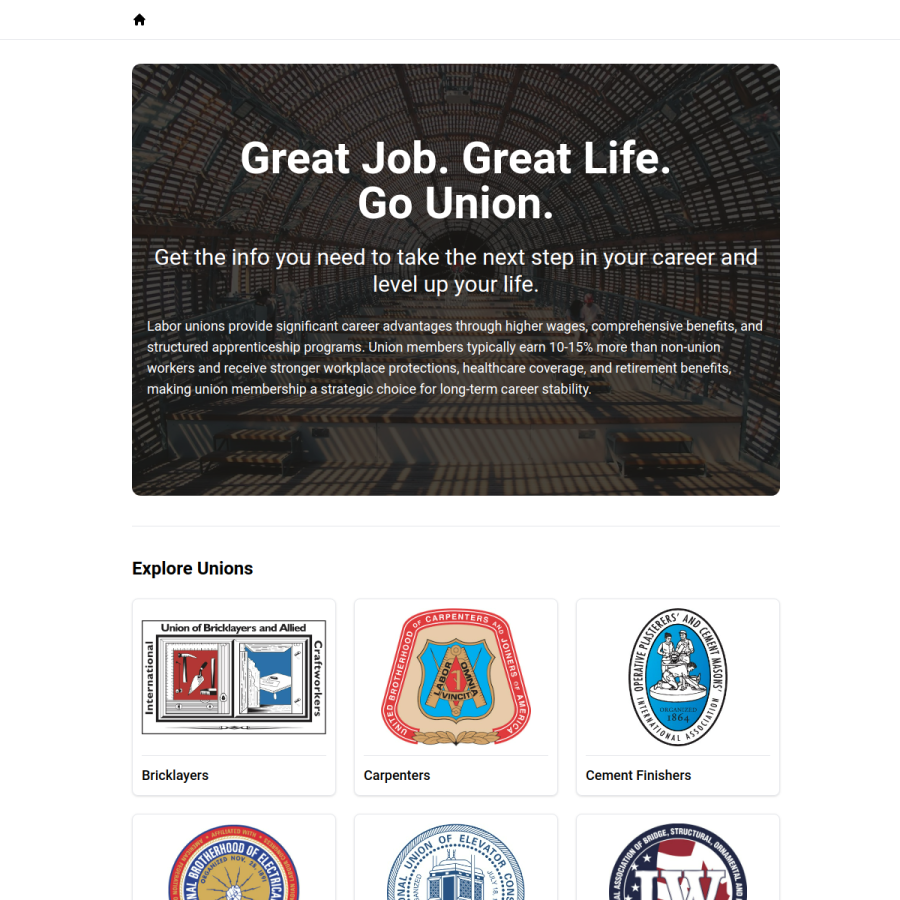 unionlocator.com homepage screenshot