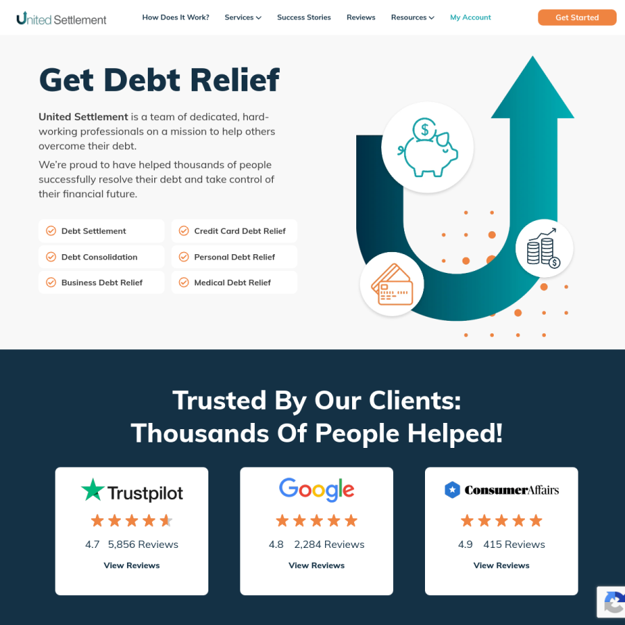 unitedsettlement.com homepage screenshot