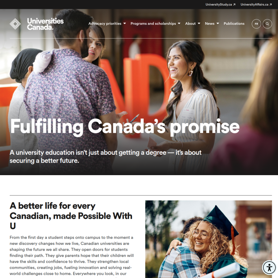 univcan.ca homepage screenshot