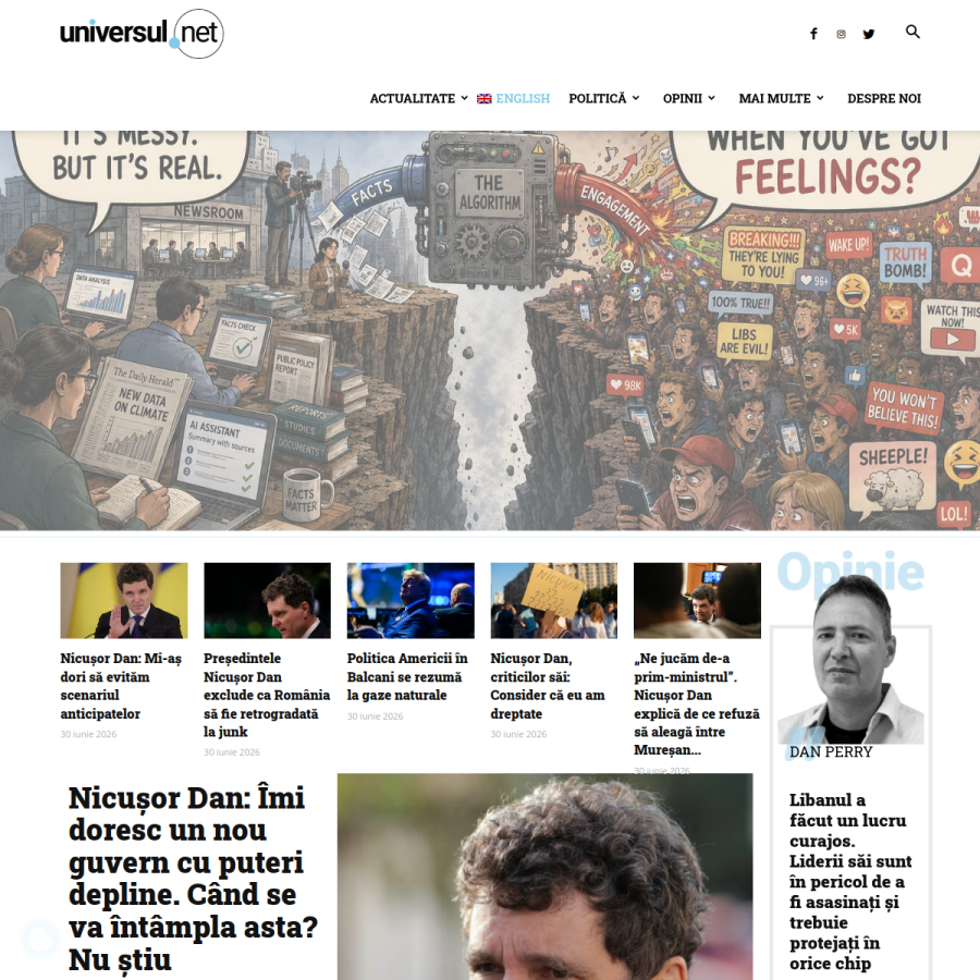 universul.net homepage screenshot