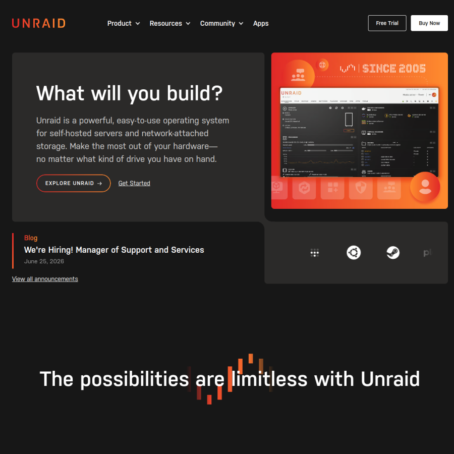 unraid.net homepage screenshot