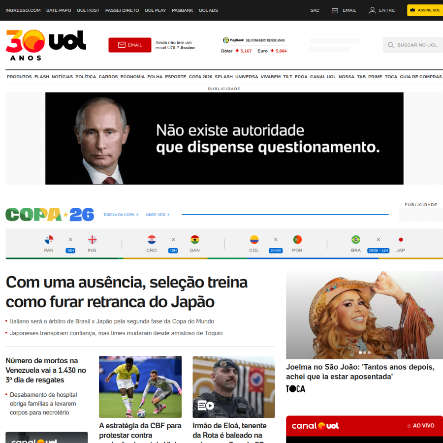 uol.com.br homepage screenshot
