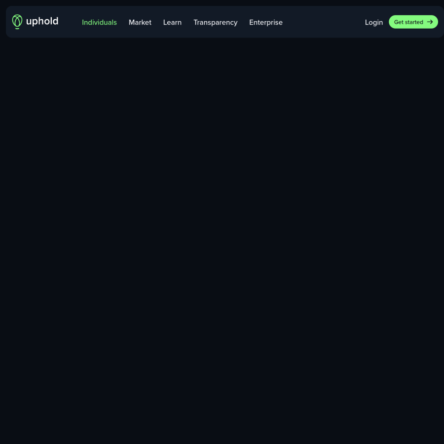 uphold.com homepage screenshot