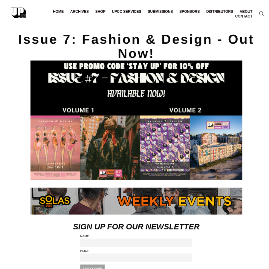 upmag.com homepage screenshot