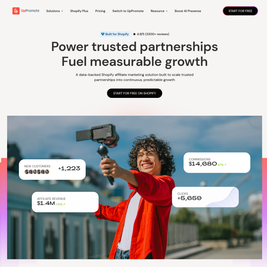 uppromote.com homepage screenshot