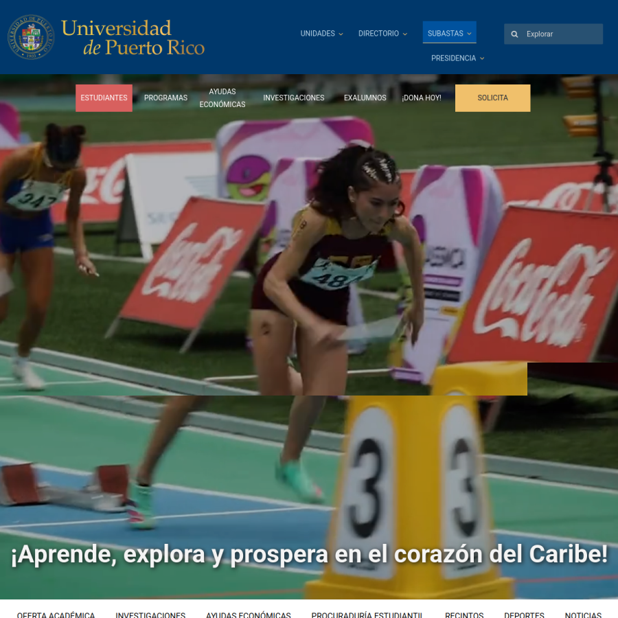 upr.edu homepage screenshot