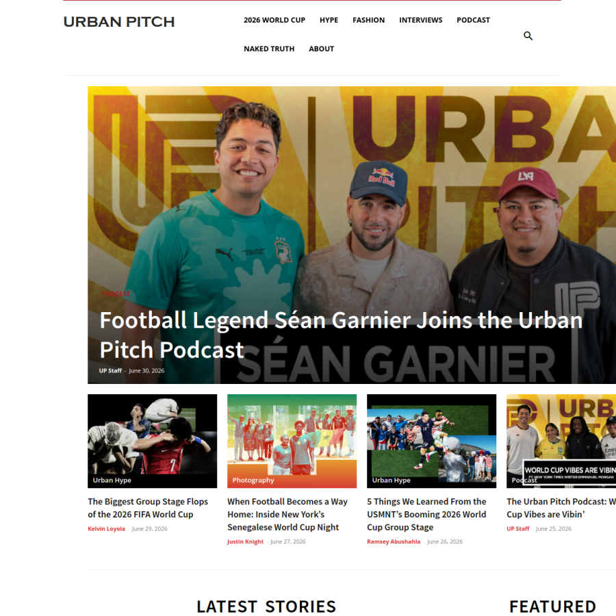 urbanpitch.com homepage screenshot