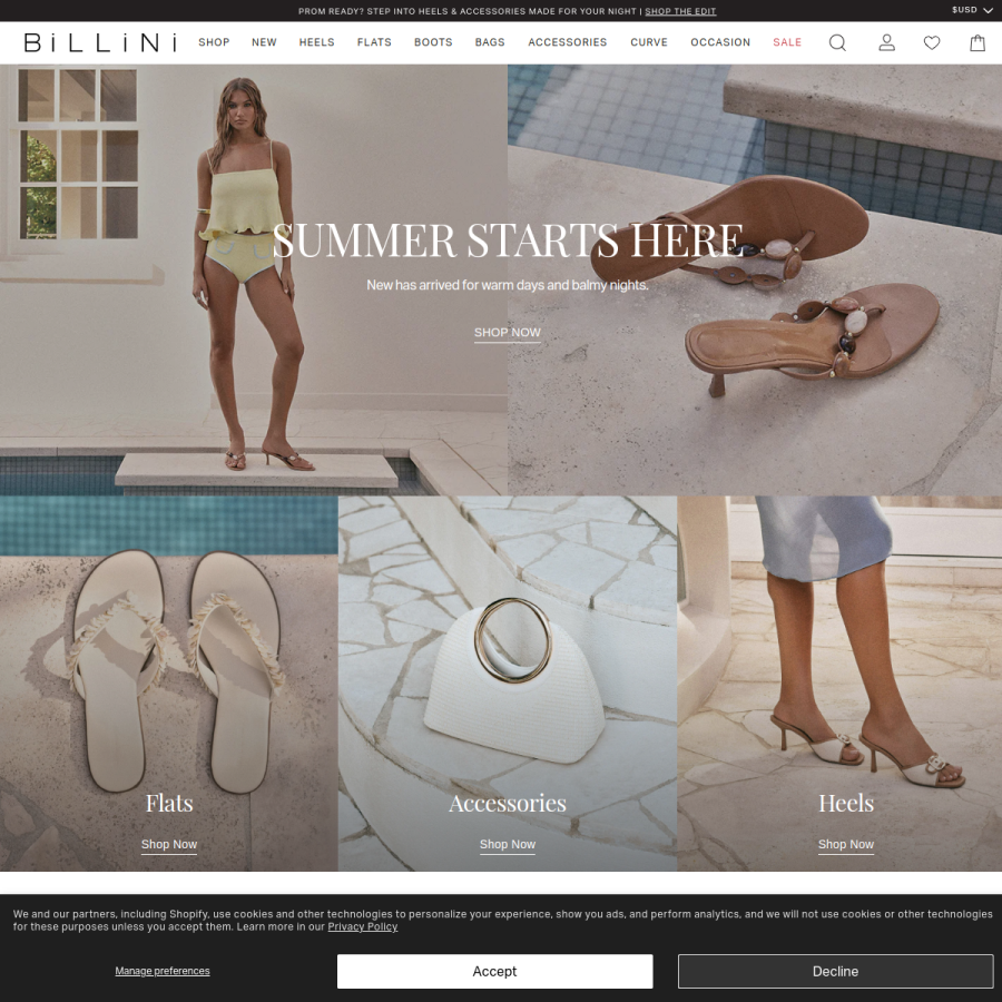 us-billini.com homepage screenshot