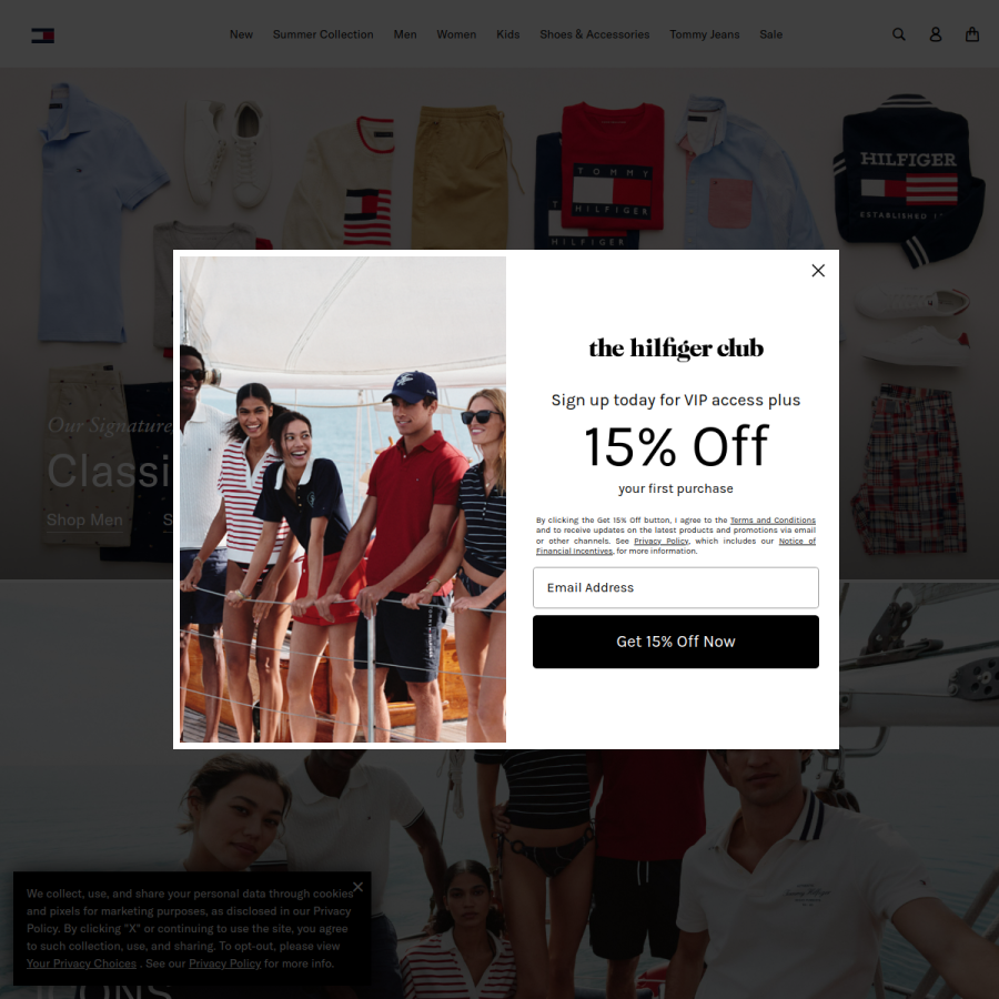 usa.tommy.com homepage screenshot