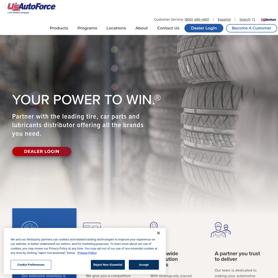 usautoforce.com homepage screenshot