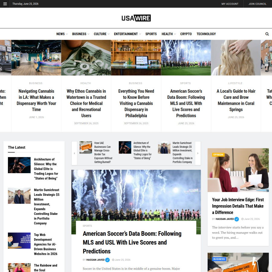 usawire.com homepage screenshot