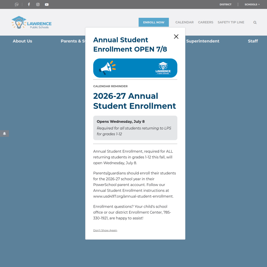usd497.org homepage screenshot