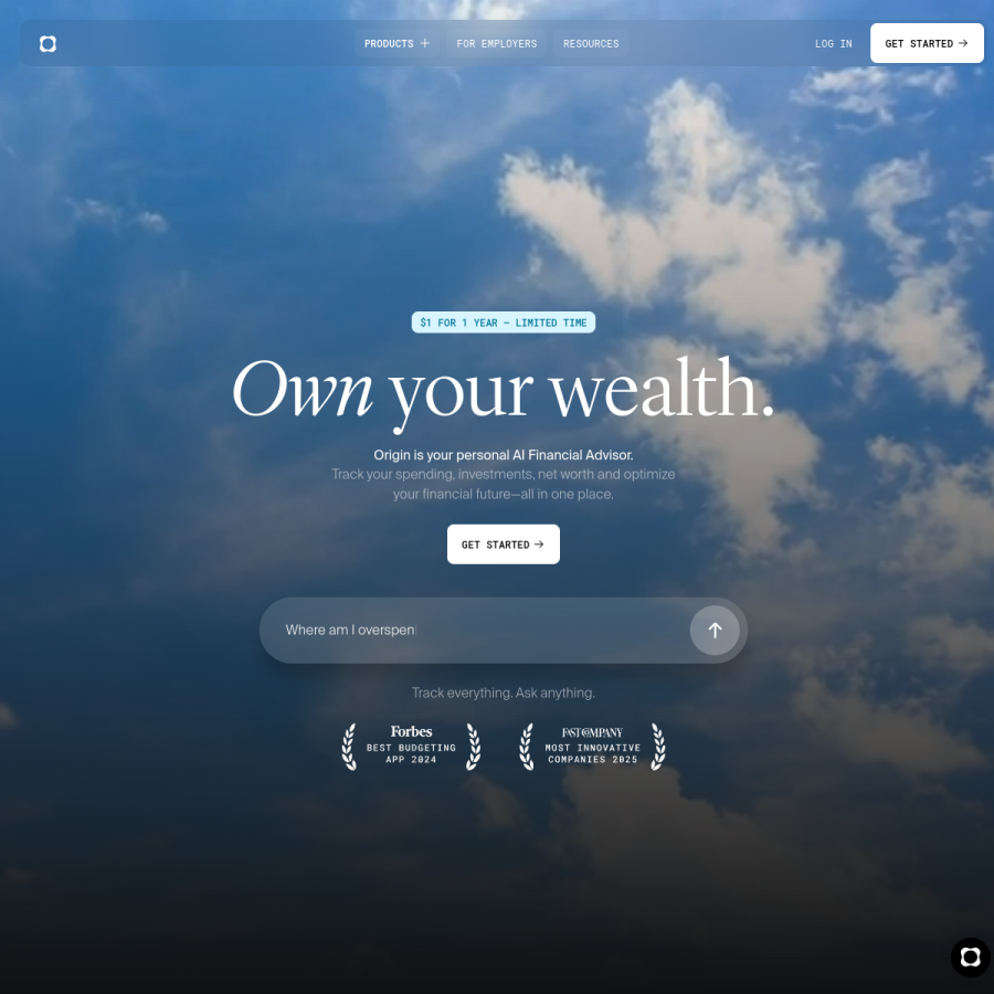 useorigin.com homepage screenshot