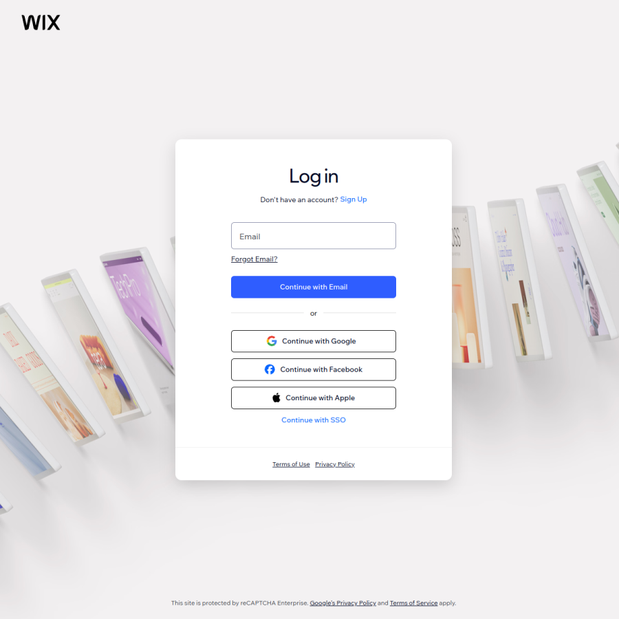 users.wix.com homepage screenshot