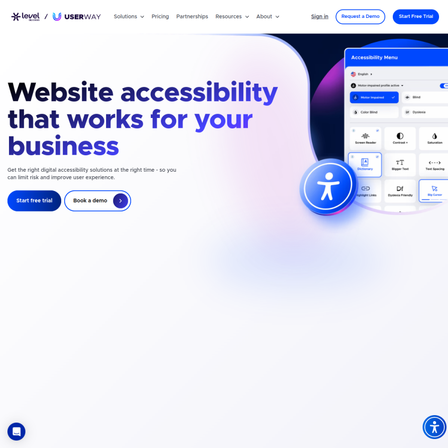 userway.org homepage screenshot