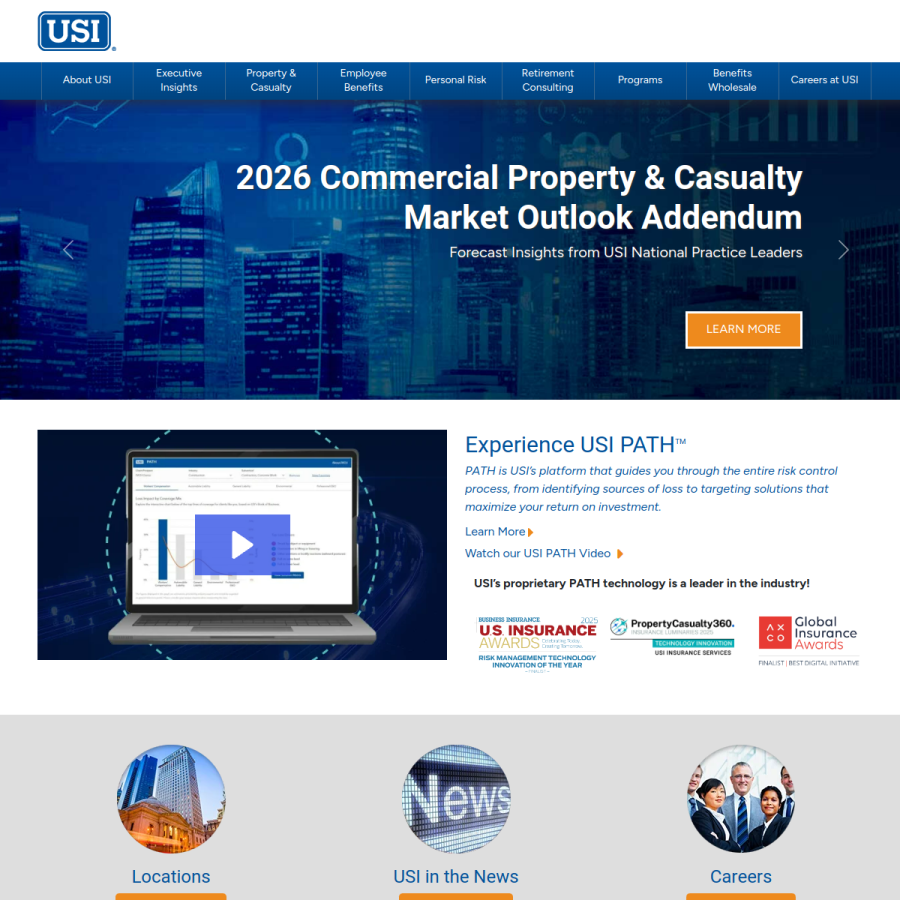 usi.com homepage screenshot