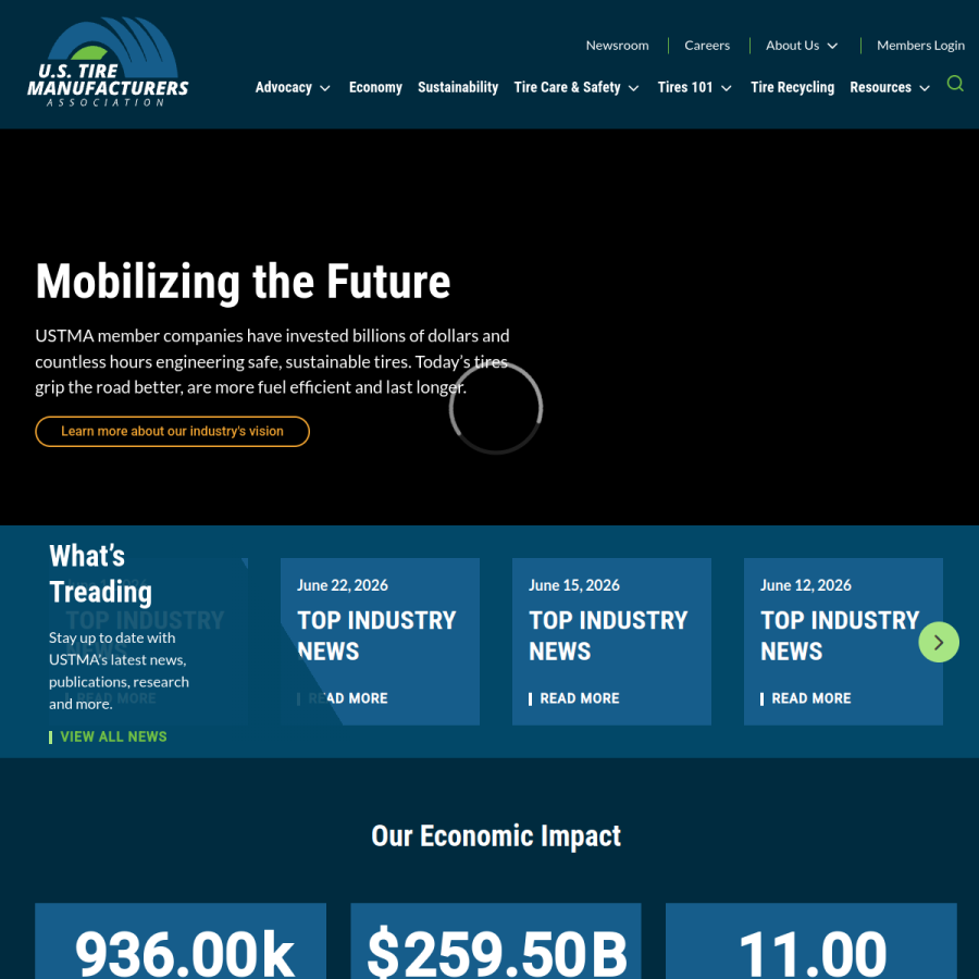 ustires.org homepage screenshot