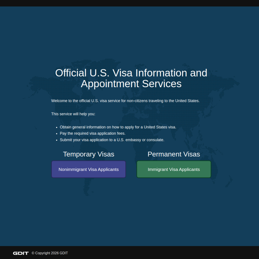 usvisa-info.com homepage screenshot
