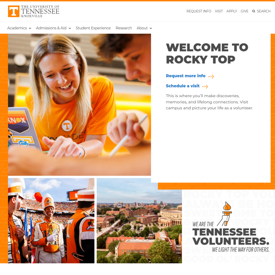 utk.edu homepage screenshot