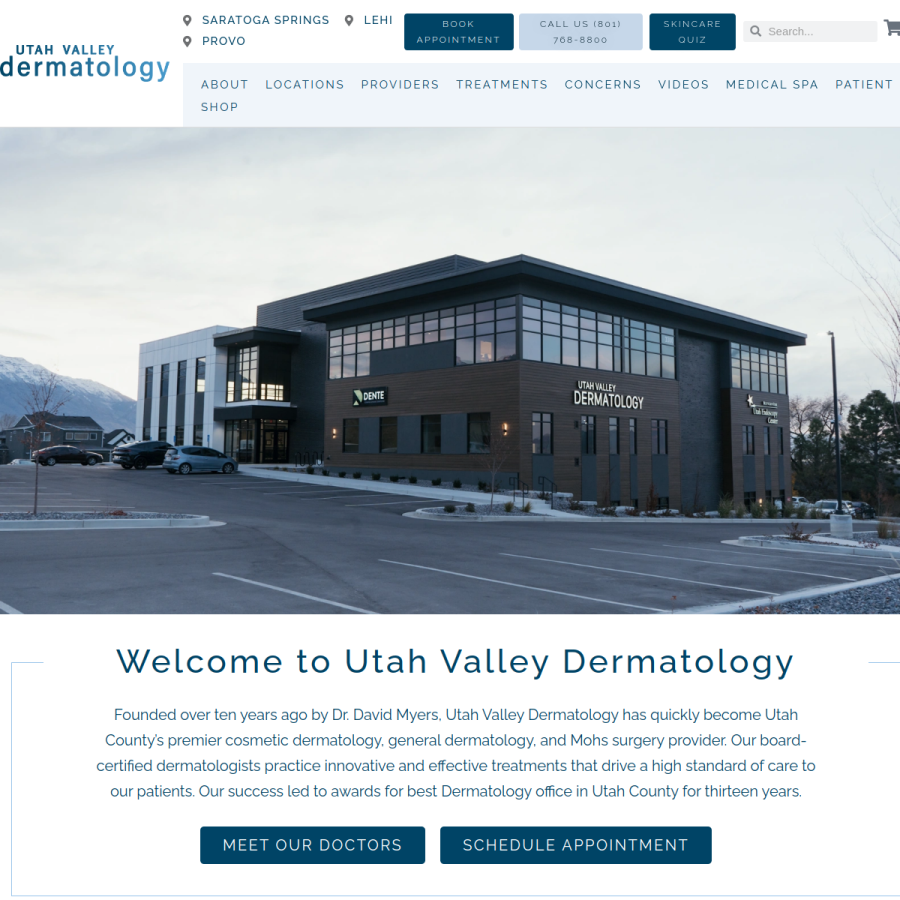 uvderm.com homepage screenshot