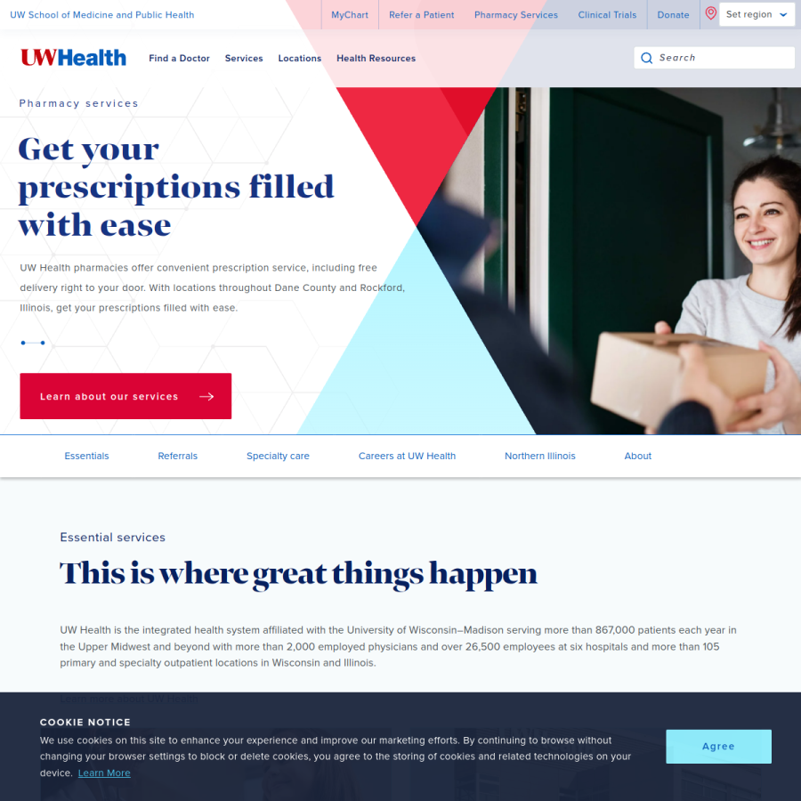 uwhealth.org homepage screenshot
