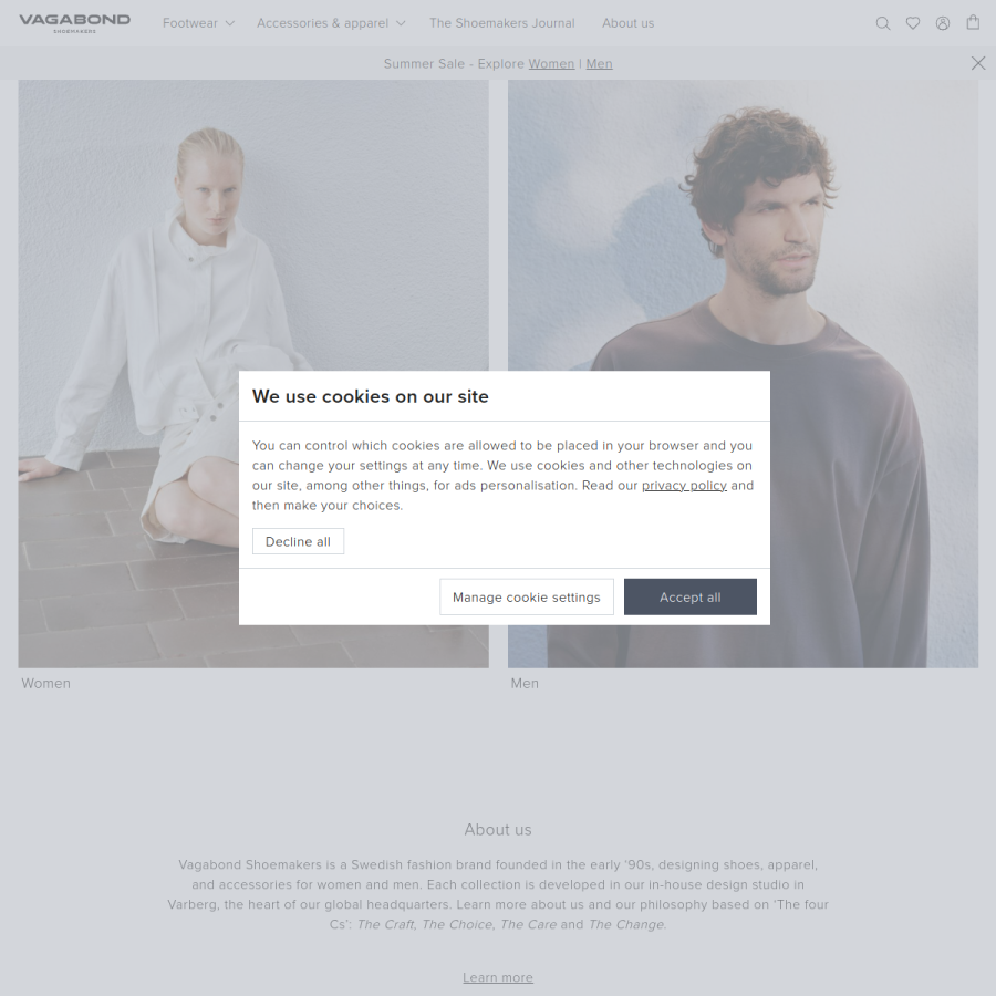 vagabond.com homepage screenshot