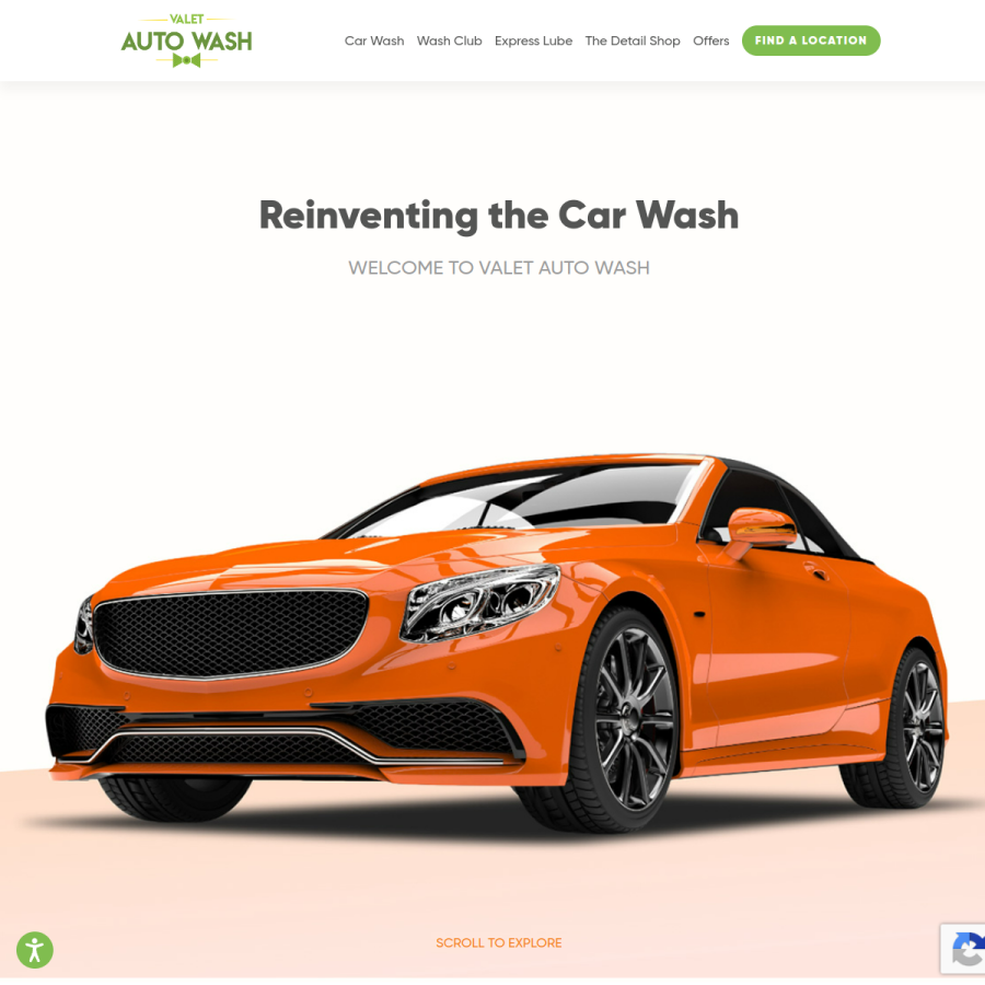 valetwash.com homepage screenshot