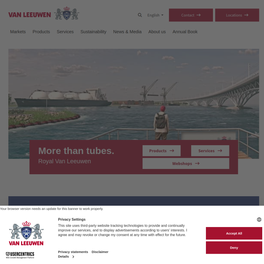 vanleeuwen.com homepage screenshot