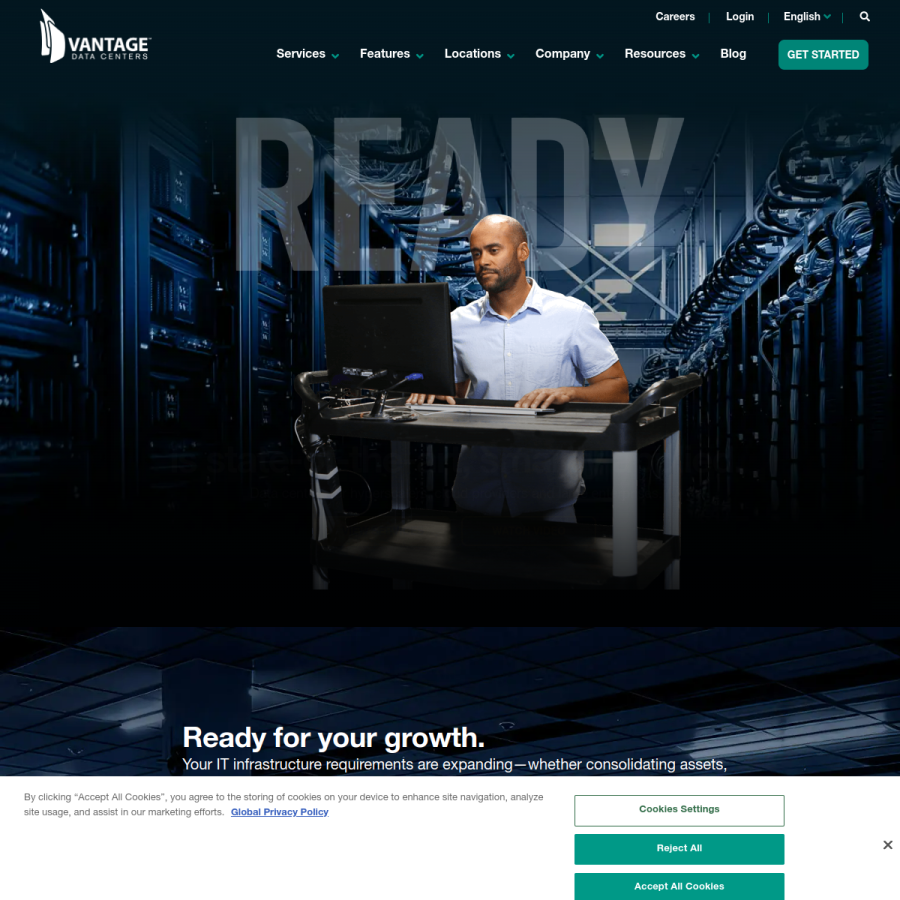 vantage-dc.com homepage screenshot