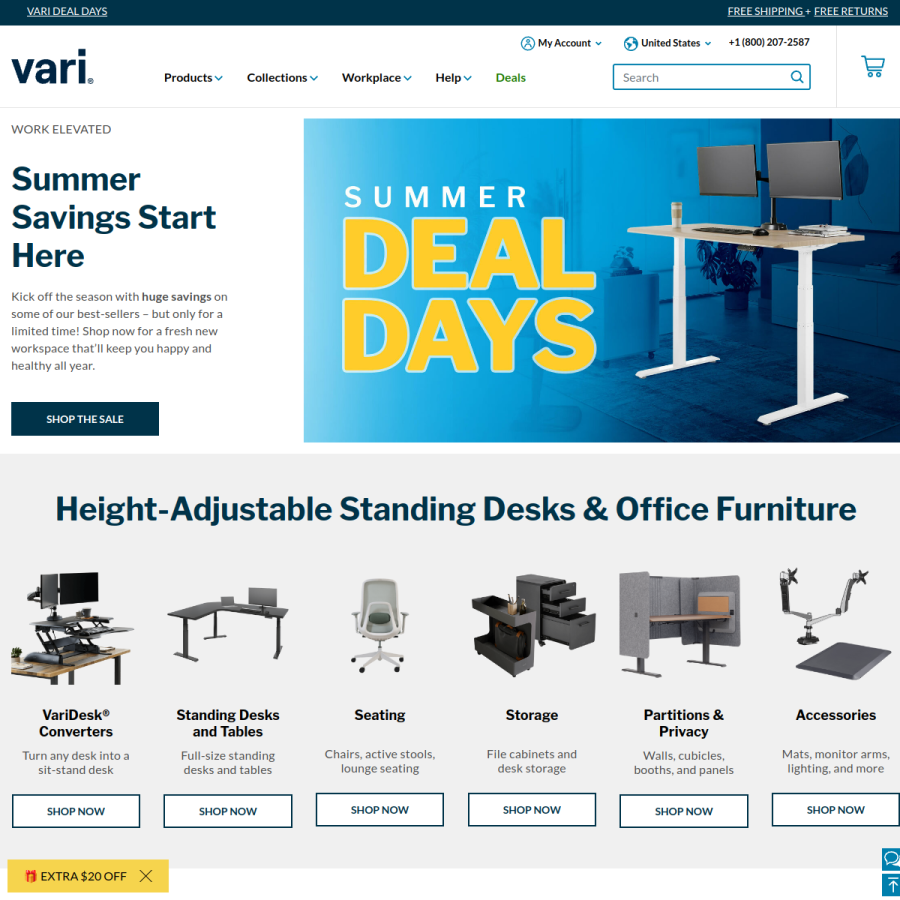 vari.com homepage screenshot