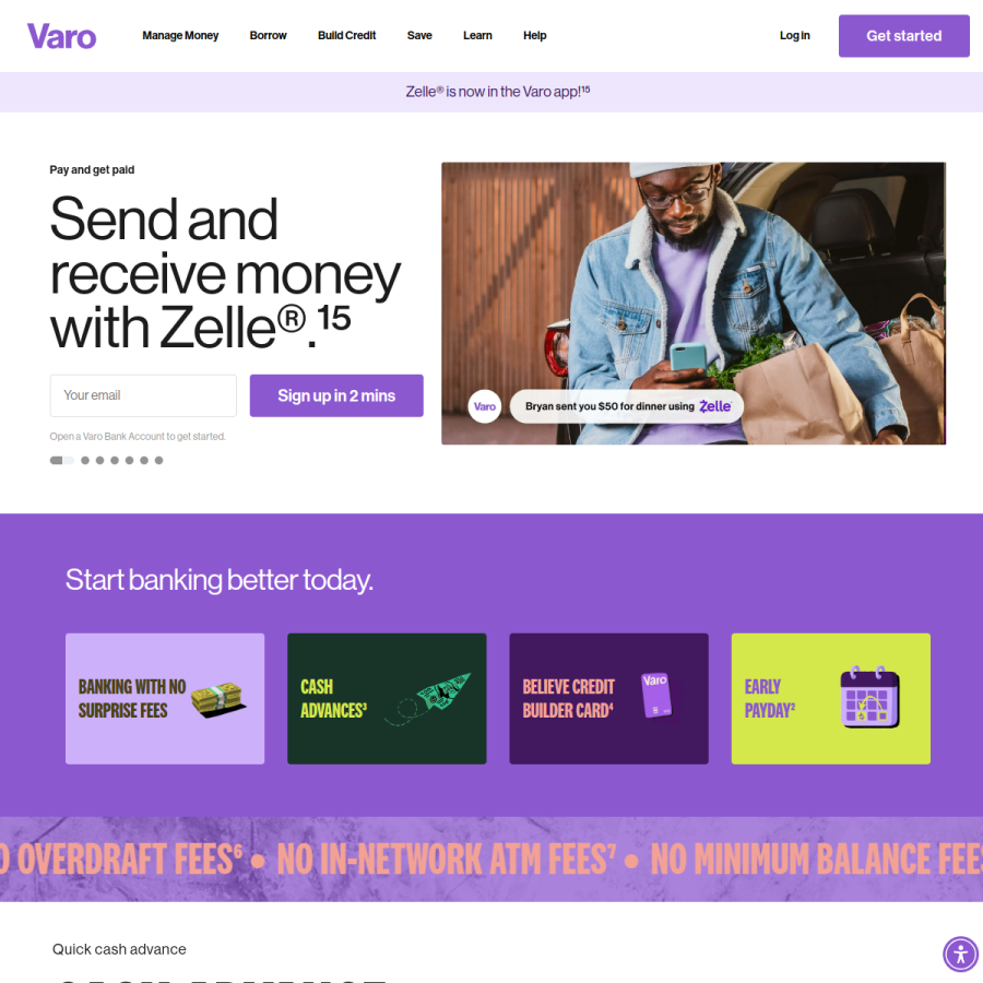 varomoney.com homepage screenshot