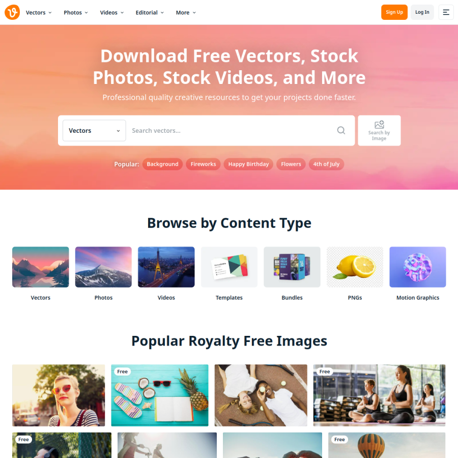 vecteezy.com homepage screenshot