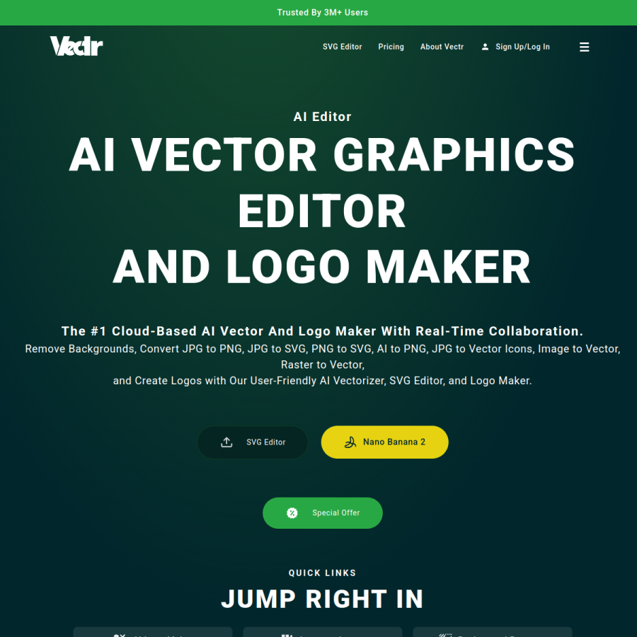 vectr.com homepage screenshot