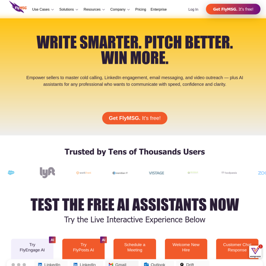 vengreso.com homepage screenshot