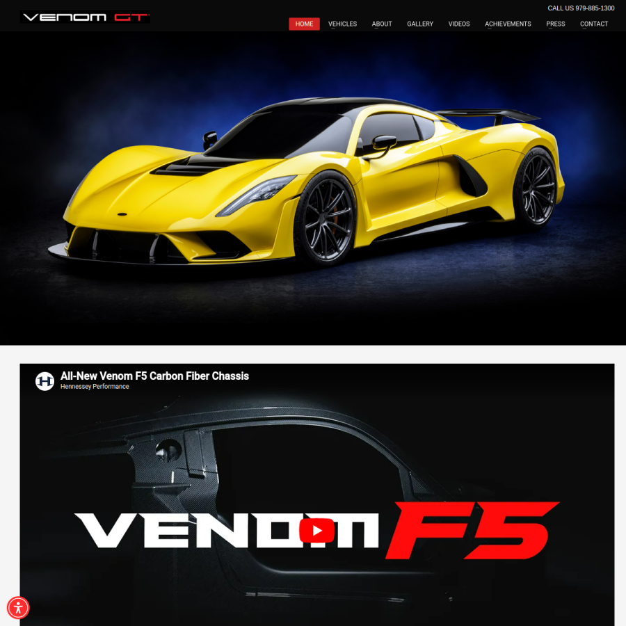 venomgt.com homepage screenshot