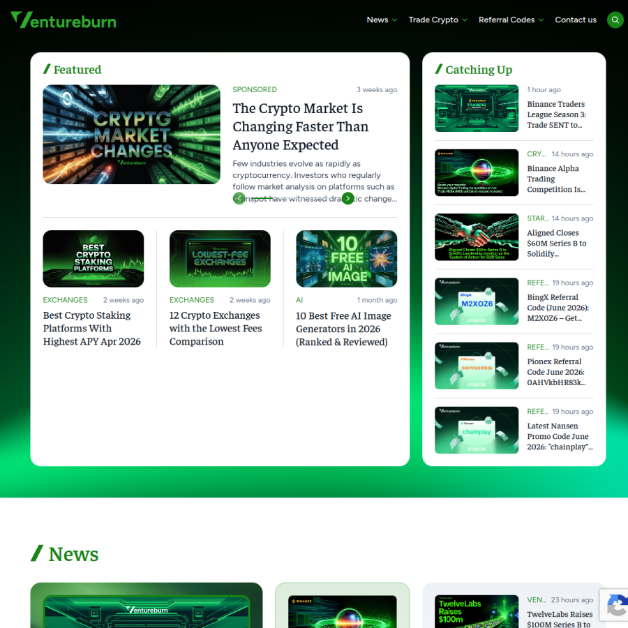 ventureburn.com homepage screenshot