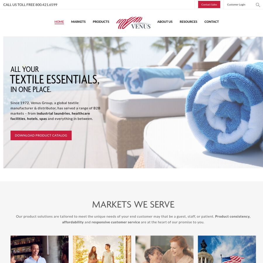 venusgroup.com homepage screenshot