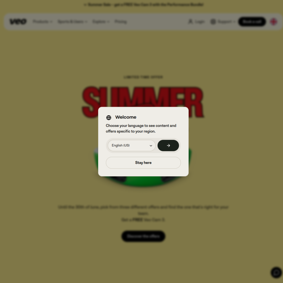 veo.co homepage screenshot