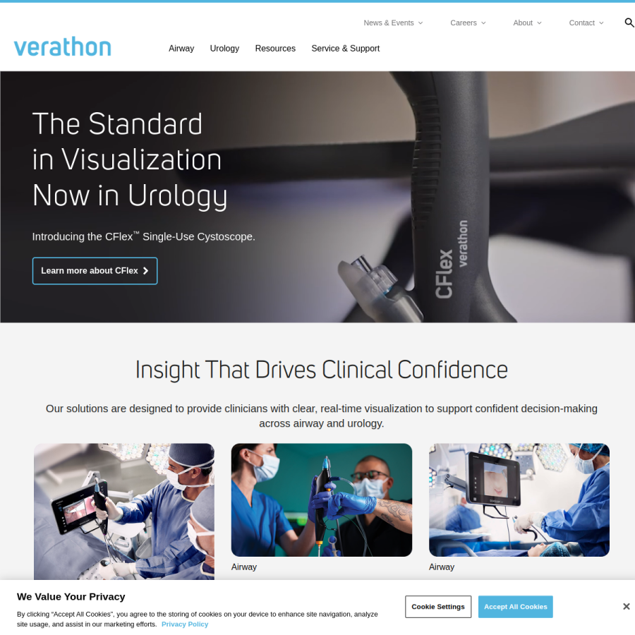verathon.com homepage screenshot
