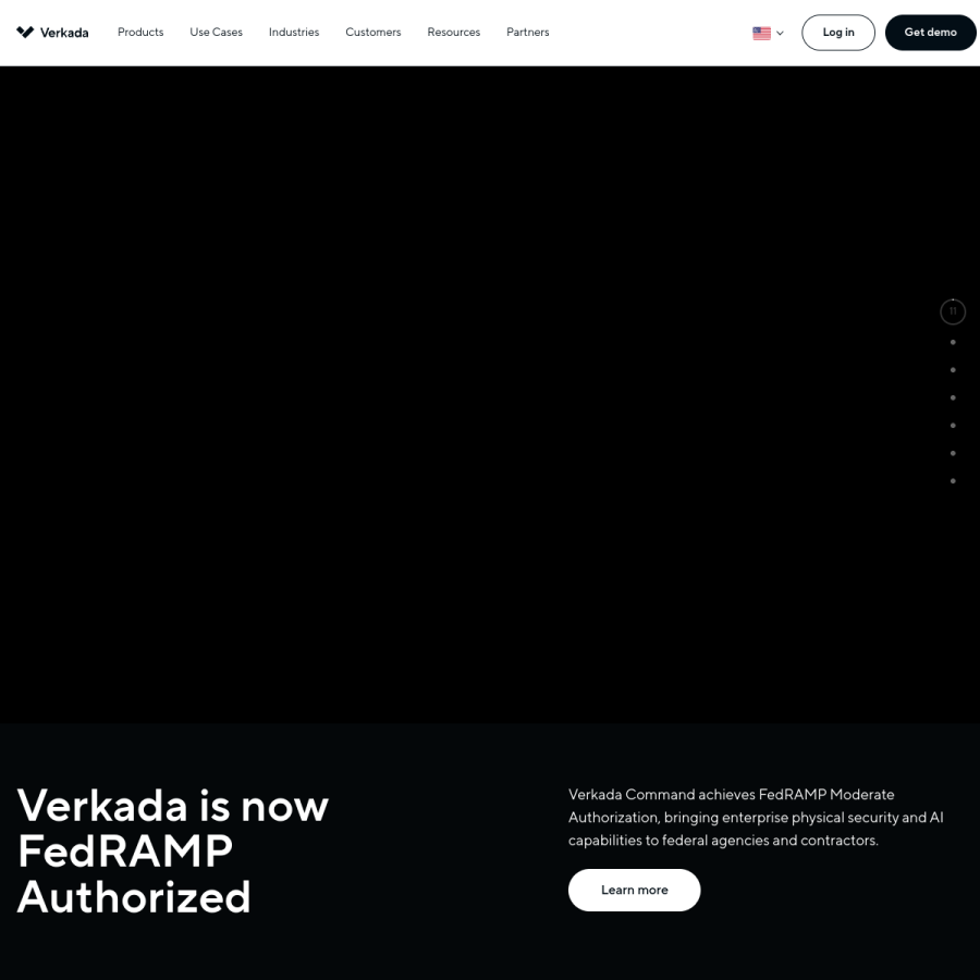verkada.com homepage screenshot