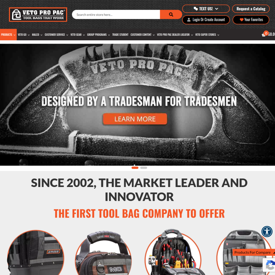 vetopropac.com homepage screenshot