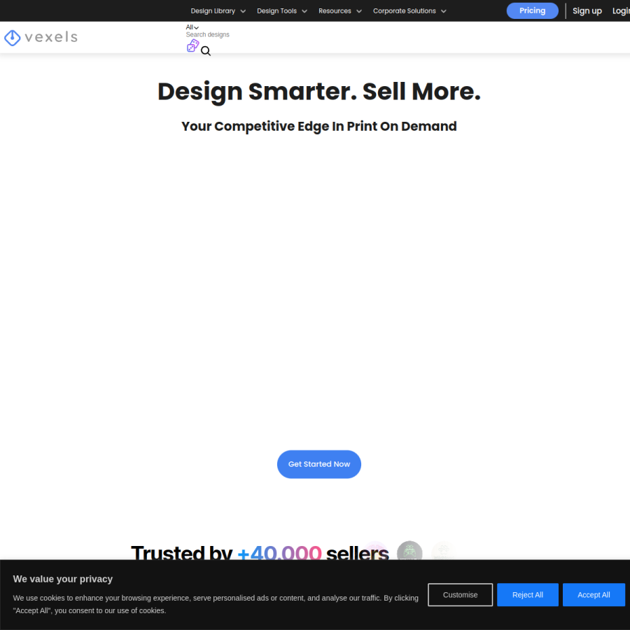 vexels.com homepage screenshot