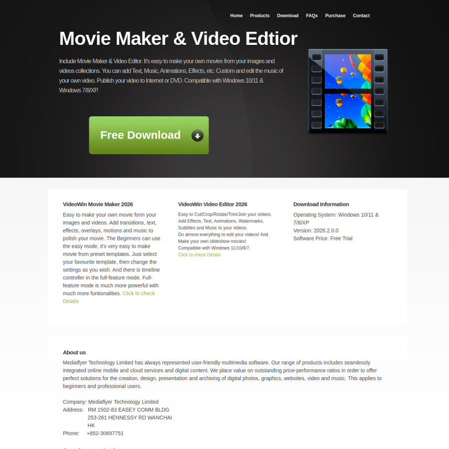 videowinsoft.com homepage screenshot