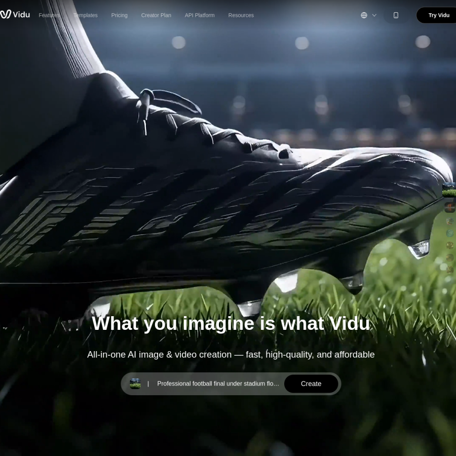 vidu.com homepage screenshot
