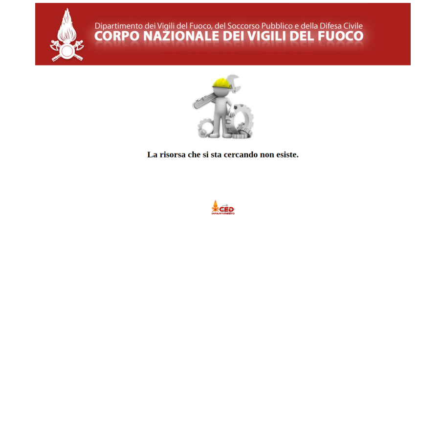 vigilfuoco.it homepage screenshot