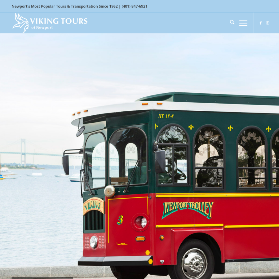 vikingtoursnewport.com homepage screenshot